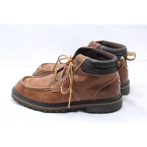 Tommy Hilfiger Boots Mens Size 11.5 Brown Leather Moc Toe Lug Distressed Ankle main image 7